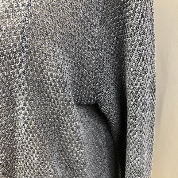 Pure Jill Womens M/L Open Linen Rayon Cardigan Grey Blue Coastal Spring Classic - Picture 7 of 16